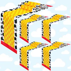 2 Pcs Cartoon Table Runner Cartoon Birthday Party Supplies 1.08 x 6 ft Linen Table Cover Supplies for Birthday Party Decorations (Classic)