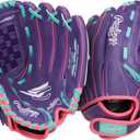 Rawlings | Sure Catch Youth Series Softball Glove | 11.5" | Right Hand Throw | Purple/ Pink/ Mint
