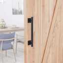 SMARTSTANDARD 12 Antique Rustic Handmade Barn Door Handle, Black Flush Square Base Handle Pull, for Gate, Garage, Sheds