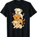 Cute Kawaii Puppies Neko Funny Dog Lover Gift Women Girl T-Shirt, S