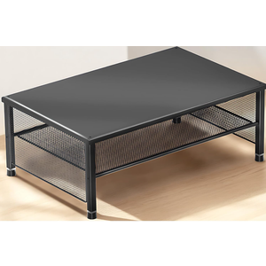 2-Tier Computer Monitor Stand Riser, Desk Organizer for Monitor, Printer & Laptop Stand, Desktop Workspace Organizers for Office Supplies(Black) 