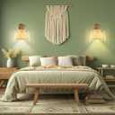 Frideko Rattan Rechargeable Battery Operated Wall Sconces Set of Two with Remote, 3 Colors Dimmable Wireless Wall Light, 5200mAh Indoor Wall Lamp with 4 Timer, Boho Sconces Wall Lighting for Bedroom