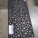 3'x6' River Rock Decorative Screen, Black