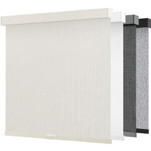 AOSKY Cordless Blackout Roller Shades, 33" W x 72" H, Linen Cream | Cordless Free-Stop Design, Built-in Valance, Thermal Insulated Fabric, UV Protection for Home & Office