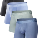 DAVID ARCHY Mens Underwear Boxer Briefs Breathable Soft Moisture-Wicking with Fly Underwear for Men Multipack (Medium)