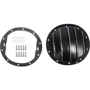 Rear Differential Cover and 8.5" & 8.6" Ring Gear DIff and 10 Bolts, Fits for Chevy, Fits for GM, Fits for Buick, 1964-Up, HRCGM85BK Cast Aluminum Black