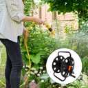 Hose Reel Cart for Garden Lawn, Hold Up to 164ft. of 1/2in Hose, Portable Outdoor Floor Stable Water Pipe Holder Freestanding, Garden Hose Reel for Outside, Irrigation