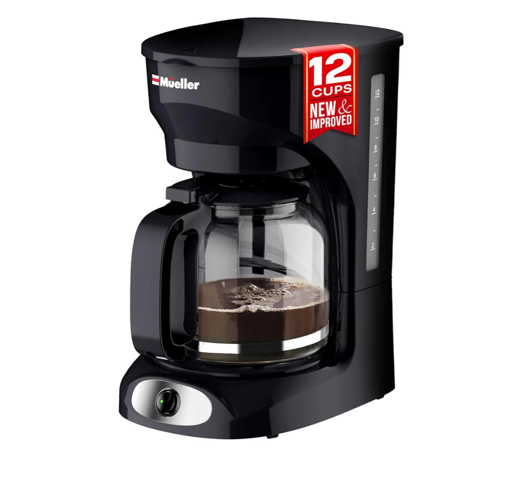Auto-Off, Reusable Filter, Anti-Drip, Keep-Warm Function, Clear Water Level Window Coffee Machine, Kitchen Essentials & Accessories