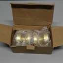 Goldenwarm Gold Dummy Door Knobs, Round Ball Brushed Gold Individual Door Knobs for Closet and Bifold - Single Side Zinc Alloy (2 Pieces) (1 Pack)