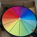 16 Inch Prize Wheel,Spinning Wheel with Adjustable Folding Tripod Floor Stand,12 Slots,1Bracket, Dry Erase Kit - Wheel of Fortune Game for Carnival, Casino & Trade Show. (Black)