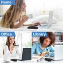 Bluetooth Wireless Mouse for MacBook Air Mac Pro iPad Laptop Computer Pad Optical Rechargeable Slim Silent Dual Mode (2.4G USB-C/USB-A&Bluetooth 5.2/3.0) Mouse Jiggler for Computer Awakening (Black)