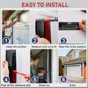 Garage Door Seal Top and Sides - 40 Ft Garage Door Weather Stripping Side Seal, Heavy Duty Weatherproof TPE, Insulates, Prevents Drafts, Easy Installation for Homeowners and DIYers