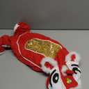 SEIS Lion Dance Dog Four-Legged Costume New Year Pet Clothes Cute Cat Tang Suit Winter Teddy Hoodies for Cats Teddy Bichon Small Medium Dogs (M (Chest Circumference 54cm/ 21.2"))