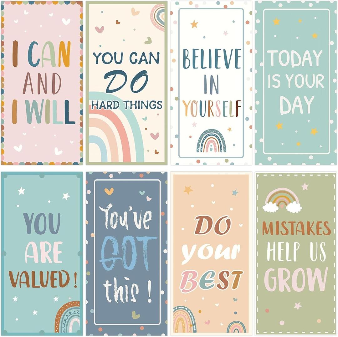 8 Pcs Fluorescent Light Covers with 80 Magnets Decorative for Classroom Ceiling Light 4 x 2 Feet Magnetic Lights Covers Filter Easy Install for Office Hospitals & Home Drop Ceiling Supplies (Boho)