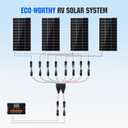 ECO-WORTHY Integrated Solar Connector 2-8 Y Branch Parallel PV Adapter Cable Wire Plug Tool Kit for Solar Panel(M/FFFF+F/MMMM)