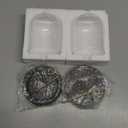 JUXYES 2 Pack Clear Watch Glass Display Dome Cloche With Hook, Dome Cloche with Hook with Wooden Base, Glass Dome Cloche Bell Terrarium Jar Cloche Bell Jar Display for Watch Ornaments