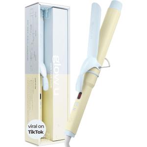 Curling Iron 1 1/2 Inch - 7.3" Long Barrel Ceramic Hair Curler for Blowout, Beach Waves - Curling Wand Designed for Long Hair - Marshmallow