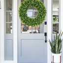 32 Inch Extra Large Boxwood Wreath Spring Summer Green Door Wreath | Artificial Wreaths for Front Door Farmhouse Wedding Window Hanging Wall All Year Round Indoor Outdoor St Patrick's Day Decor