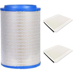 GETOPAUTO P606720 Engine air filter (Blue) & P606555 Cabin Air Filter Compatible with VNL, VN, VNM, VNX, VHD, VAH Replaces 21715813, RS4642, P606720, LAF9201