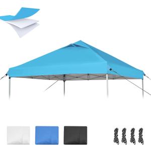 10x10 Canopy Replacement Top with Air Vent, Pop Up Canopy Replacement for Straight Leg Canopy Tent, Canopy Replacement Cover UV Resistant Waterproof for Garden Patio Camping (Top Only)(SkyBlue)