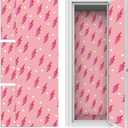 6 Pcs School Locker Magnetic Wallpaper 12" x 12" Removable Waterproof Sheet Trimmable Locker Accessories Wall Magnetic Sticker for School Supplies Back to School Essentials (Pink Lightning)