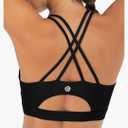 RUNNING GIRL Sports Bras for Women,Padded Sports Bra Tank Top Sexy Crisscross Back High Impact Longline Workout Yoga Bra, M