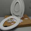 Little2Big Toilet Seat with Built-In Toddler Potty Training Seat, Slow Close, Easy to Install, Made in USA, ELONGATED, White
