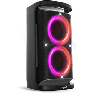 Portable Bluetooth Speaker: 160W Peak Powerful Loud Sound Deep Bass Wireless Boombox Large Subwoofer 15 Hours Battery Life Fast Charging