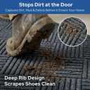 Barnyard Designs Premium Gray Non-Slip Door Mat (30" x 48", 2-Pack)