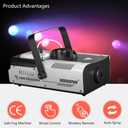 1500W Fog Machine 2.2L Wireless Remote Professional Smoke Machine Quick Heat for Halloween Parties Stage Theatre Christmas Events