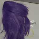 Purple Short Straight Synthetic Hair Anime Halloween Carnival Comic Exhibition Cosplay Hair Natural COS