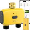 Sprinkler Timer WiFi Water Timer for Garden Hose with Brass Inlet,2-Zone Water Hose Timers Outdoor with Rain Delay Automatic Irrigation System Controller for Garden, Yards and Lawns
