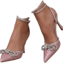 Women's High Heels Destiny Closed Toe Strappy Heels Sexy Rhinestone Ankle Strap Pumps Wedding Bridal Party Dress Shoes Destiny 6