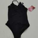 Kanu Surf Girls' Hurricane Beach Sport UPF 50 One Piece Swimsuit (8, Drop Needle Solid Black)