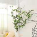 118 inch Small Green Artificial Tree Branches Grapevine Garland Ivy Willow Vines Plants Fake Cherry Blossom Tree Trunk Twigs for Wall Hanging Forest Room Home Wedding New Year Decoration