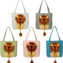 Lion-Shaped Show Head Pet Canvas Shoulder Bag, Outcrop, Large (Light Green)