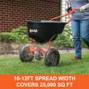 Agri-Fab 45-0614 130 lb. Push Lawn & Garden Broadcast Spreader for Seed,Fertilizer,Salt,Ice Melt; Walk Behind with Easy to use Flow Control Lever
