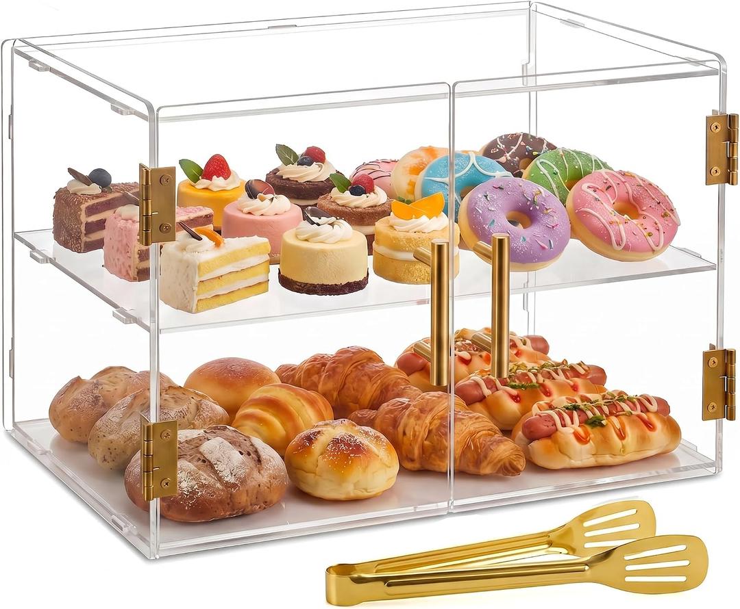 2 Tiers Countertop Bakery Display Case