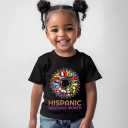 Hispanic Heritage Month Shirt Kids National Hispanic Heritage Month T-Shirt for Toddler Boys & Girls, 2T-8T (Flower)