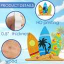 4 PCS Summer Tables Centerpieces Decorations for Home Wooden, Christmas Tiered Tray Decorations Set for Kitchen Office Home Indoor Mantel Decorations