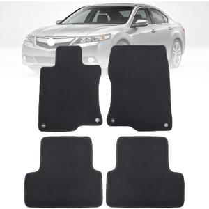 GXARTS Car Waterproof Floor Mats Carpet Full Set Compatible with Acura TSX 2009 2010 2011 2012 2013 2014 | Non-Slip Backing，All-Weather Protect Automobile Floor Liner