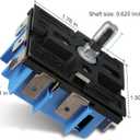 W10434452 WPW10434452 Dual Infinite Stove Control Switch, Fits for Whirlpool and its Affiliated Brands Electric Ranges, Replace Part: WPW10434452, 2118918, AP6021365, PS11754687, EAP11754687