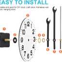 Wall Clock Mechanism Replacement : Creative Wrench Shpaed Clock Hands and Motor Kit - Clock Parts Battery Operated Kit DIY Clock Making Kit (Black 1)