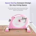 Sunny Health & Fitness (Pink) Under Desk Smart Mini Pedal Exerciser, Dual Function Exercise Cycle Bike with Low Profile Design - P2330