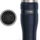 THERMOS Stainless King VacuumInsulated Stainless Steel Tumbler  16oz, Midnight Blue  Insulated Coffee Tumbler for Hot & Cold Drinks  LeakProof & SweatProof for Commuting & Traveling