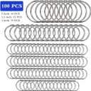 Binder Rings,KASEMI 100pcs Book Rings Assorted Sizes (1,1.5,2 inch) for School,Classroom,Office