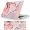 Fancity Compatible with MacBook Pro 14 inch Case 2025-2021 M5 M4 M3 M2 M1 Pro/Max Chip, Protective Plastic Hard Shell Case & Keyboard Cover for New Mac Pro 14.2 inch Laptop, Pink Marble