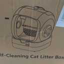 UPFAS Automatic Cat Litter Box Self Cleaning - APP Control - Weight Monitoring - Ultra-Quiet, Medium Cats and Kittens Litter Box, Safe Anti-PinchAssembly Required- Grey