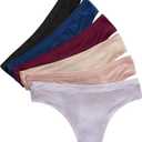 Hanes Women's Microfiber Stretch Underwear Pack, Comfort Flex Fit Brief Bikini or Thong Panties, 6-Pack (Large)