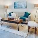 Mela Artisans Wooden Pillar Candle Holders | Willow Design | Set of 3 Mango Wood Candlesticks | Whitewash | Sizes 6" & 9" &12" | Table Decor | Centerpiece | Mantel | Wedding | Living Room Decor